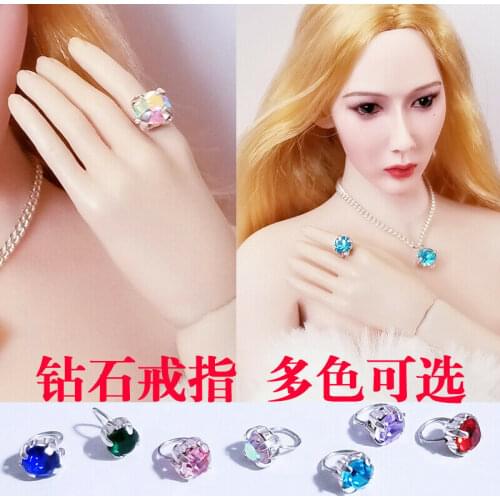 1/6 Scale Soldier Doll Diamond Ring Model for 12" Female Action Figure Toys