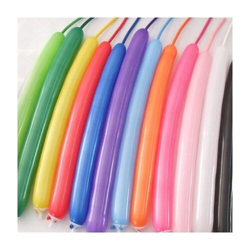 10pcs Tying Twisting Balloon Long Shape Balloon Latex Balloons Assorted Colors Wedding Birthday Christmas Holiday Decoration