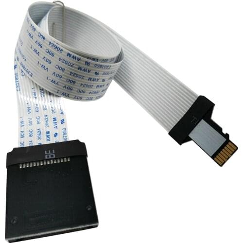 10cm 25cm 48cm 62cm TF Micro SD Card to TF SD Card Flex Extension cable Extender Adapter Converter Reader Car GPS Mobile Phone