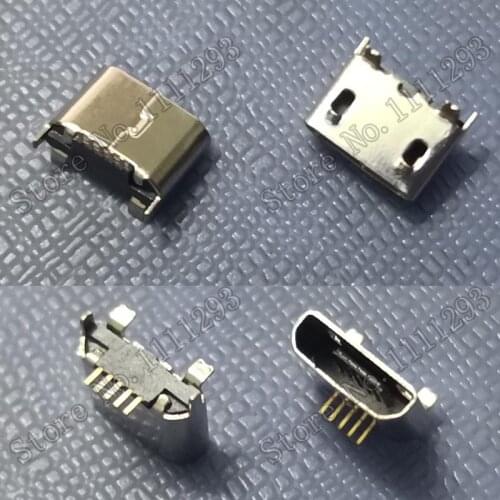 20pcs/lot Micro USB Jack Port Connector for Tablet Vertical Micro USB straight mouth SMT-5Pin