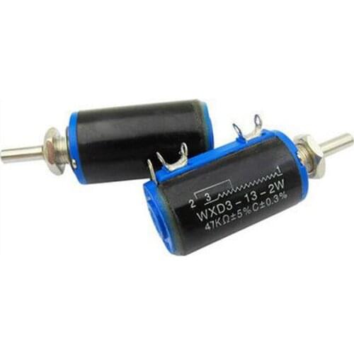 5pcs/lot WXD3-13-2W 473 47K 47KR Precision Multi-turn Wirewound Potentiometer Sliding Resistor