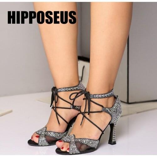 Ballroom Dance-Shoes Women Latin Salsa Tango Ladies Dance Shoes Girls Modern Soft Dancing Shoes Female Sandals Hot Selling Black