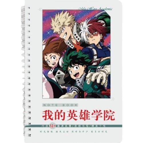 Anime My Hero Academia Notebook Coil Notebook Cosplay Notebooks Teenager Personality Notebook Gift for Friends Kids