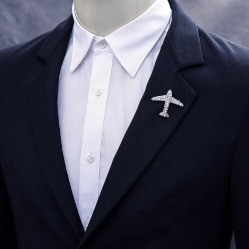 Fashion Personality Creativity Rhinestone High Grade Big Pin Student Retro Stage Performance Aircraft Brooch 180606-21