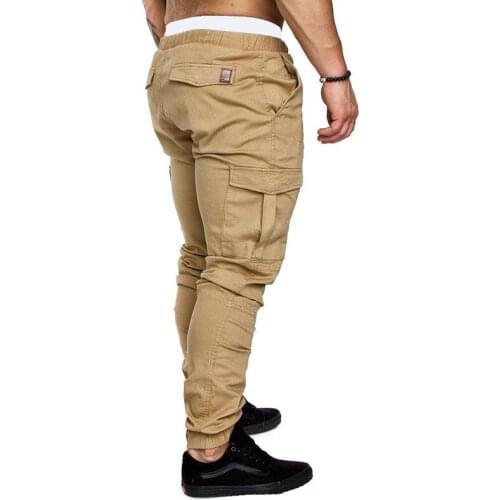 New Fashion Mens Slim Fit Casual Long Straight Leg Pants Pencil Jogger Streetwear Cargo Pants Trousers Casual Sports Leggings