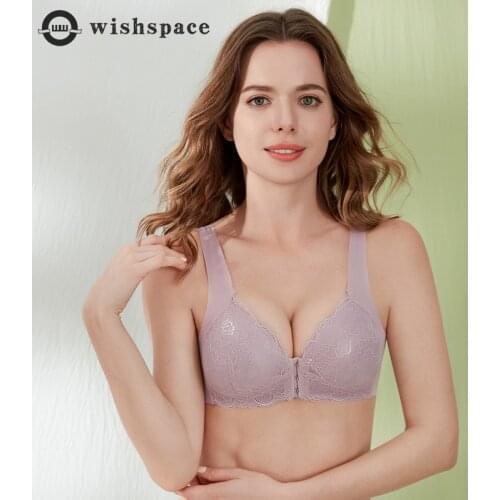 Spring, Summer, Autumn and Winter Thin Big Yards Before Buckle Sexy Lace Bra No Rims Non-trace Vest Beauty Back Gather Lingerie