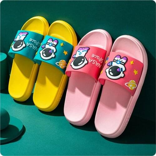 Childrens Slippers Summer Indoor Boys And Girls Soft Bottom Home Cartoon Cute Baby Bathroom Bath Sandals And Slippers