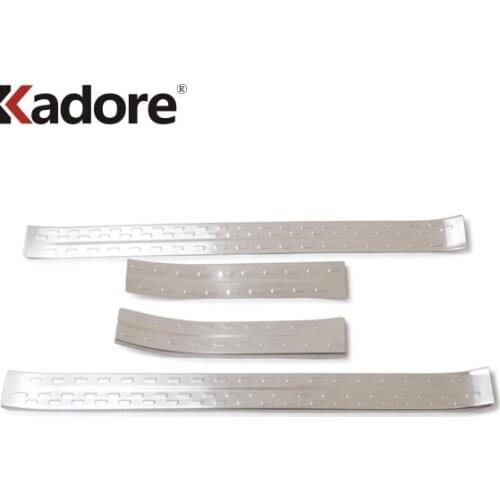 For Nissan Qashqai 2018 2019 Stainless Steel Side Outer Door Sill Scuff Plate Guards Pedal Pad Protector trim Car Accessories