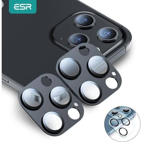 ESR for iPhone 12 Pro Max Camera Protector 2PCS Camera Lens Film Len Glass for iPhone 12 mini Camera Protective Tempered Glass