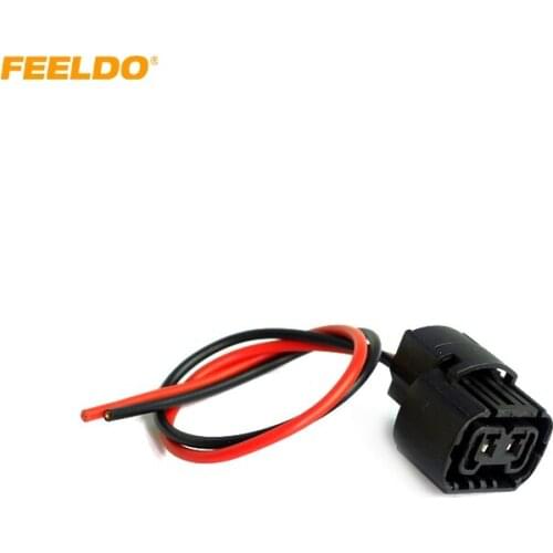 FEELDO 30pcs Car 5202 H16 2504 PS24W 5201 Bulbs Female Connector For Fog Lights Wiring Pigtail Harness