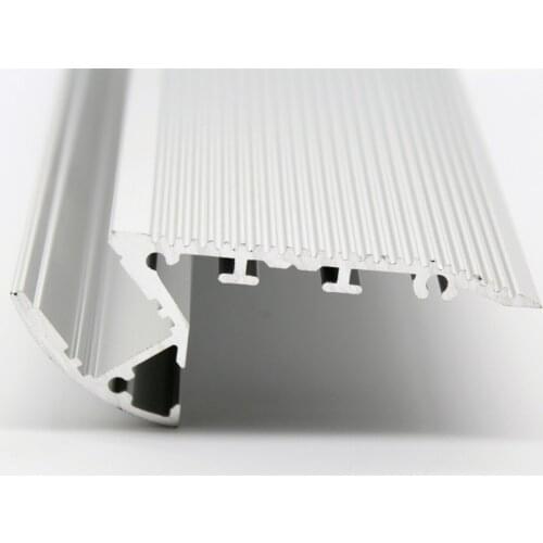 QSG-6628;Aluminium stair profile with milky cover in 1m long;half round type milky diffused cover