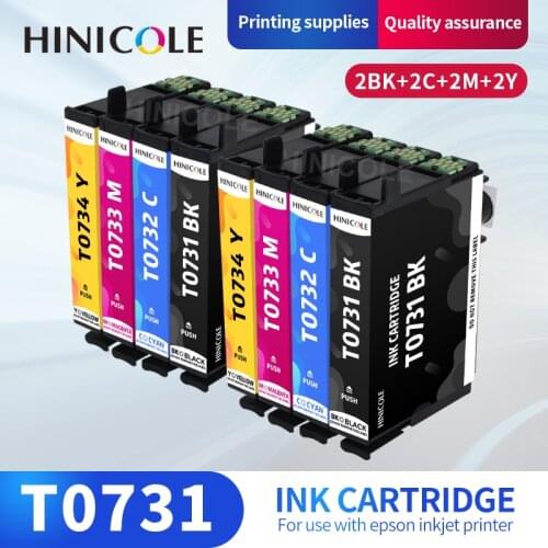 HINICOLE For Epson T0731 Cartridge For CX3900 CX7300 CX8300 TX210 C79 C90 CX3905 CX4900 CX4905 CX5500 CX5600 Printer Cartridges