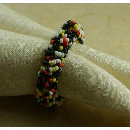 Beaded napkin ring, napkin holder