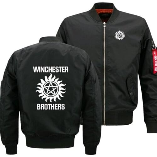 Mens Flying jacket Wintter Warm Slim Fit Fly Pilot jacket men Winchester Brother Sweatshirt Hip Hop Harajuku Male Clothing