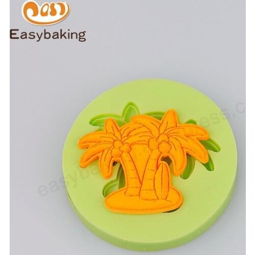 Summer Style Cake Decoration Chocolates Fondant Silicone Molds Coconut Tree Shaped Baking Cookies
