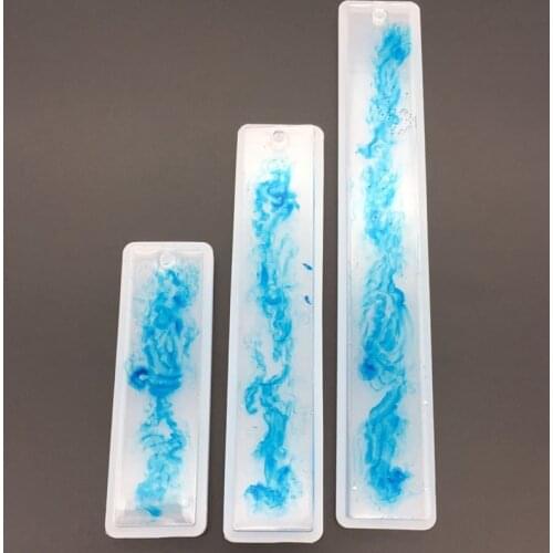 HOT 12 Pcs/Set Rectangle Silicone Bookmark Mold DIY Bookmark Mould Making Epoxy Resin Jewelry