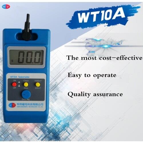 WT10A magnetometer surface magnetic field tester gaussmeter Digital gauss meter Tesla 0~2000mT