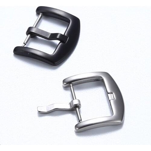 AWS Metal Watch Band Buckle 18 20 22 24mm Men Watchband Strap Silver Black Stainless Steel Clasp Accessories