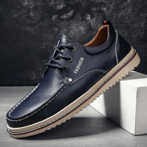 Brand Spring Autumn Mens Casual Shoes Leather Business Oxfords Men Fashion British Style Skin-friendly Minimalist Shoes for Men