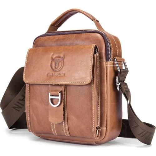 Chest Shoulder Male New Genuine Cowhide Casual Messenger Bags Multifunctional Multifunction Short Trip Crossbody Bag Pack Bag