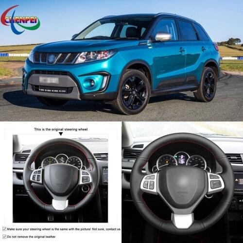 DIY Anti-Slip Wear-Resistant Steering Wheel Cover For Suzuki Swift Sport Vitara S 2012-2019 Car Interior Decoration Accessories