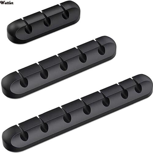 Cable Organizer Silicone USB Cable Winder Desktop Tidy Management Clips Cable Holder for Mouse Headphone Wire Organizer