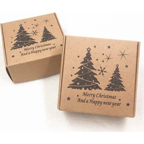 Kraft Paper Aircraft Gift Boxes Handmade Soap Packing Box Jewelry/Cake/Handcraft/Candy Storage Paper Boxes 6.5x6.5x3cm 24Pcs/Lot