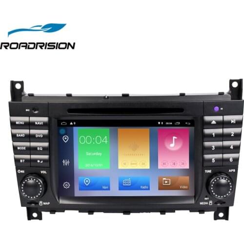 RoadRision 2DIN Android 8.1 Car DVD GPS Radio Navigation For Mercedes-Benz W203 W209 W219 A-Class A160 C-Class C180 C200 CLK200