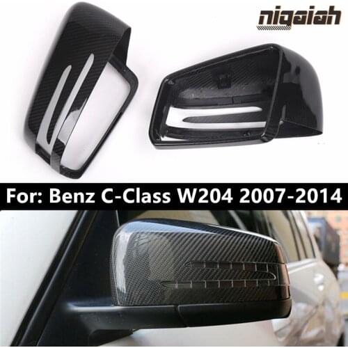 Dry Carbon Fiber Mirror Covers for Benz W204 Side Wing Mirror Caps for Mercedes A B C E S CLA GLA Class W204 W246 W176 W207 W212