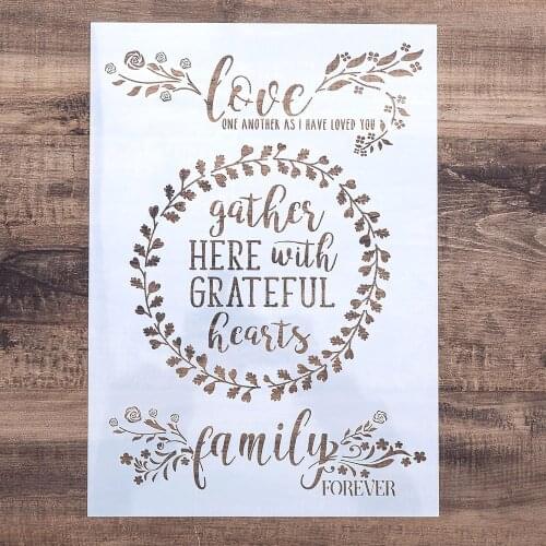 A4 A3 A2 Love Love Letter Stencil for Wall Painting DIY Scrapbooking Photo album Card Making Craft Decorative Template