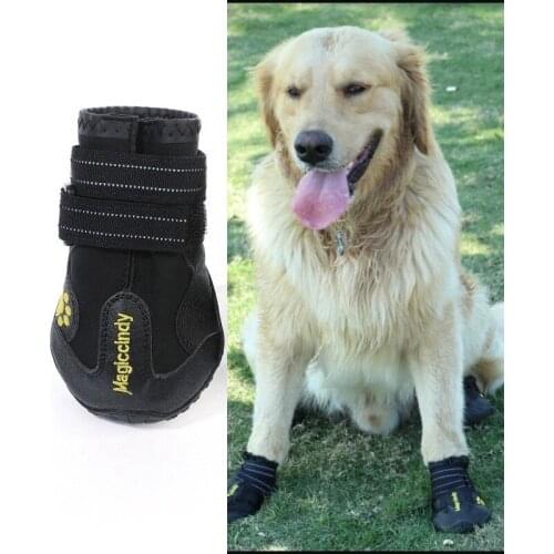 Waterproof Breathable Dog Shoes Paws Protector Anti-Skid Dog Boots with Reflective Strap Pet Outdoor Sport Rain Snow Shoes
