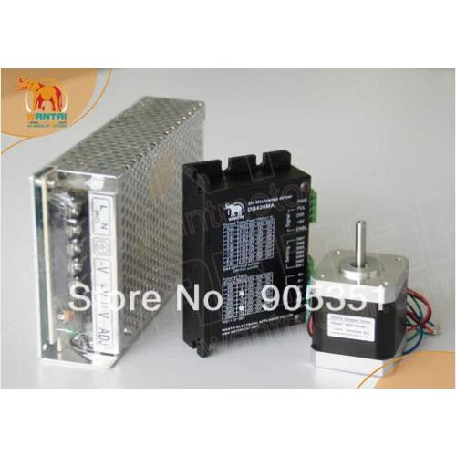 High quality !!! CNC Nema 17 Stepper Motor 70oz-in,2.5A & 1.7A,12-36VDC,128 driver & Power