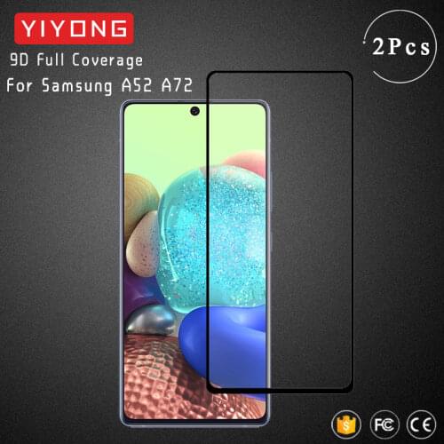 YIYONG 9D Full Glue For Samsung Galaxy A52 A72 5G A12 A42 Tempered Glass Screen Protector For Samsung A72 A32 5G A02 A02S Glass