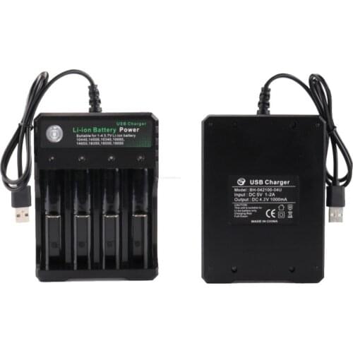 3.7V 18650 Battery Charger Li-ion USB Independent Charger Portable Electronic 18650 18500 16340 14500 26650 Battery Charger