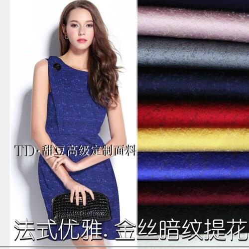 140 cm jacquard fabric spring and autumn jacquard brocade fabric jacquard dress sub-wind jacket pants crisp gold brocade fabric