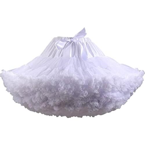 Womens Petticoats Puffy Tutu Skirts Elastic Waist Multi-Layer Tulle Skirt