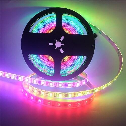 DC12V SMD 5050 RGB Flexible addressable 30/60leds/m WS2811 led pixels strip lights tape External IC,1 ic control 3 leds 5m/lot