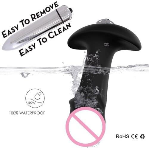 2 In 1 Vibrating Anal Butt Plug Adult Sex Toys For Couples Prostate Massager Waterproof Anal Vibrator Stimulator For Man Woman