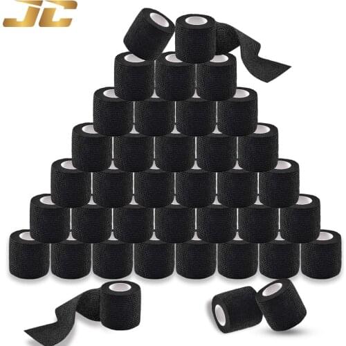 6/12/24Pcs Red Disposable Cohesive Tattoo Grip Tape Wrap Elastic Bandage Rolls for Tattoo Grip Tube Free Shipping