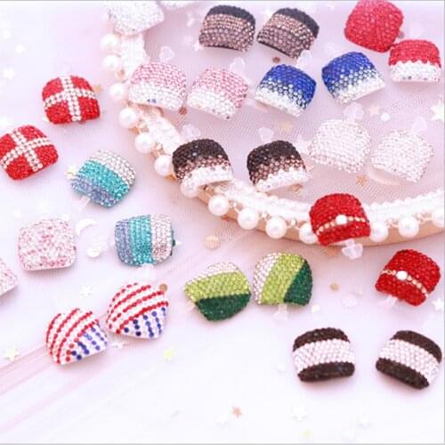 3 Pairs Foot False Toenail Tips Set French Full Cover Fake Toe Nail Tips Nail Stickers Tips Patches DIY Manicure Decoration