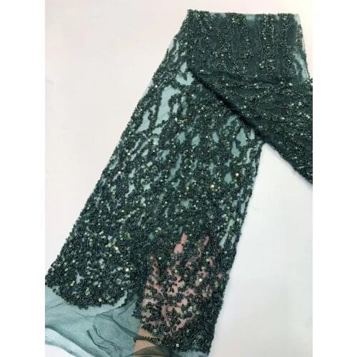 African sequined lace fabric 2021 high quality lace French tulle Nigerian lace fabric ZX41001
