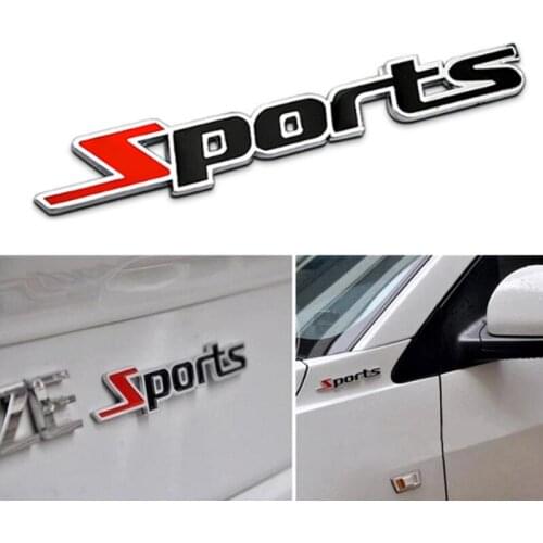 Car styling 3D Metal SPORT Stickers For Mitsubishi Asx Lancer 10 9 Outlander EX Pajero Sport Eclipse Carisma Galant Grandis