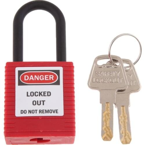 Safety Padlock Tagout Locking Nylon Shackle With Key Padlock With