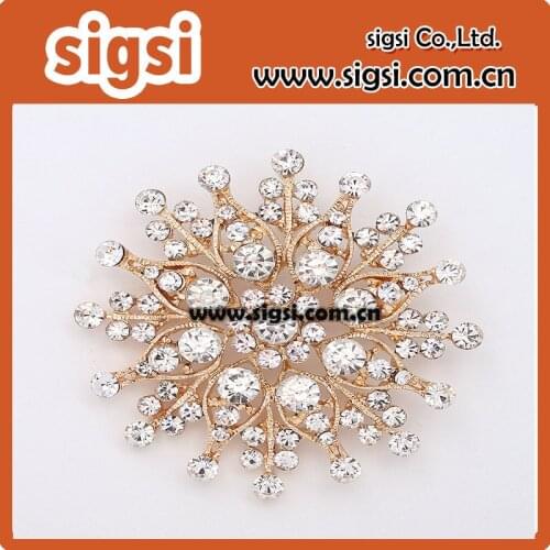 100pcs 45mm Bridesmaid Brooch Rose Gold Bridal Sash Wedding Cake Rhinestone Gold Brooches
