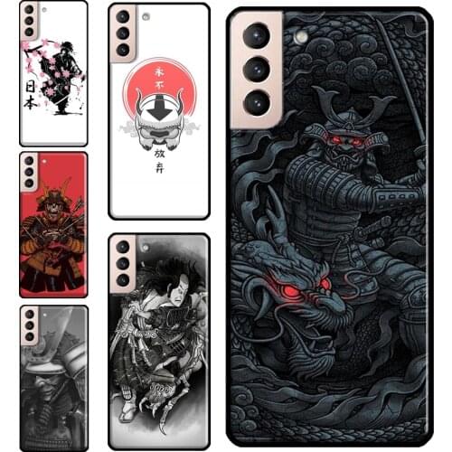 Japanese Style Samurai Art TPU Phone Case For Samsung Galaxy S21 Ultra S8 S9 S10 S20 Plus S20FE Note 10 9 20 Cover