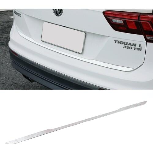 For Volkswagen VW Tiguan 2017-2019 Rear Tail Trunk Door Trim Exterior Mouldings Stainless Steel Accessories Tailgate Protection