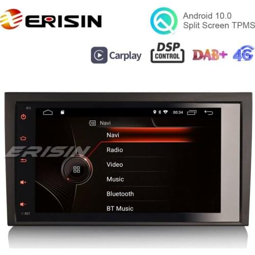 Erisin ES4284A 8" Android 10.0 OS Car Stereo for Audi A4 S4 GPS 4G TPMS DAB+ Apple CarPlay DSP