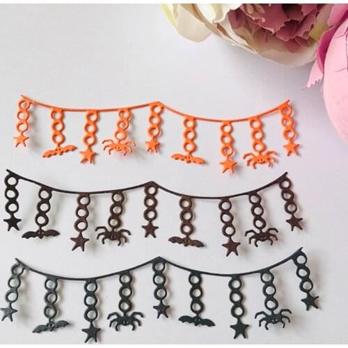 F2TE Halloween Spider Bat Skull Metal Cutting Dies Stencil Scrapbooking DIY Album Stamp Paper Card Embossing Decor Craft