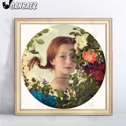 Beautiful Girl Diamond Painting Cute Baby Flower 5D Diy Wall Art Mosaic Embroidery Mosaic Bedroom Decoration Gift