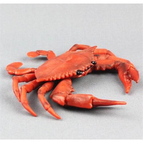 Red Crab Realistic Sea Animal Model Plastic Figure Toy Kids Gifts Large
